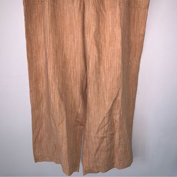 Athleta Cabo 100% Linen Textured Wide Leg Pant Size 24 - Picture 3 of 12